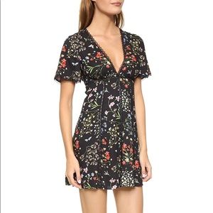 Alice + Olivia Floral Lace Insert Dress